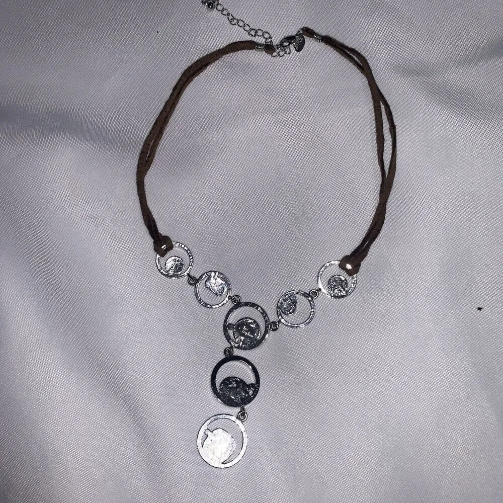 Lia Sophia Round Crystal Y-Drop Pendant Necklace 16" - Picture 4 of 9